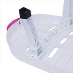 Adjustable Children's Shampoo Chair is Suitable for 0-5 Years Old Bath Seat Bathtub Household Foldable Moisture-Proof Clothes Design (Pink+White)