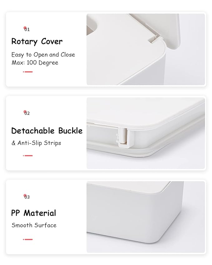 Wipes Dispenser, Wipe Holder for Baby & Adult, Seposeve Refillable Wipe Container, Keeps Wipes Fresh, Far from Dirty Wipes, Easy Open/Close Wipes Pouch Case, Black