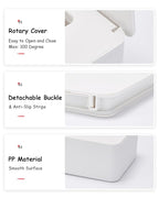 Wipes Dispenser, Wipe Holder for Baby & Adult, Seposeve Refillable Wipe Container, Keeps Wipes Fresh, Far from Dirty Wipes, Easy Open/Close Wipes Pouch Case, Black