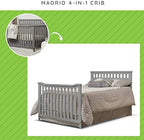 Full-Size Conversion Kit Bed Rails for Sorelle Convertible Cribs - Solid Wood Rail - Toddler and Adult Bed Rail for Full-Size Beds - Essential Nursery & Baby Furniture (Model #221, Gray)