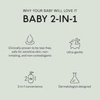 SEEN Baby 2-in-1 Shampoo & Body Wash – Fragrance-Free, Tear-Free & Non-Irritating – Dermatologist-Developed Gentle Cleanser for Sensitive & Eczema-Prone Skin