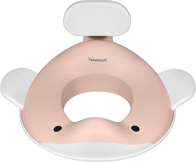 Kindsgut Potty Training Seat in whale design, designed in Germany, suitable for all toilet shapes non-slip toilet seat, Peach