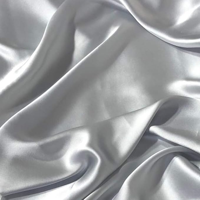 100% Mulberry Silk Crib Sheet for Baby Hair, Standard Crib Mattress Sheet for Boys & Girls, Soft Smooth Breathable Baby Crib Fitted Sheets 28x52, Light Grey