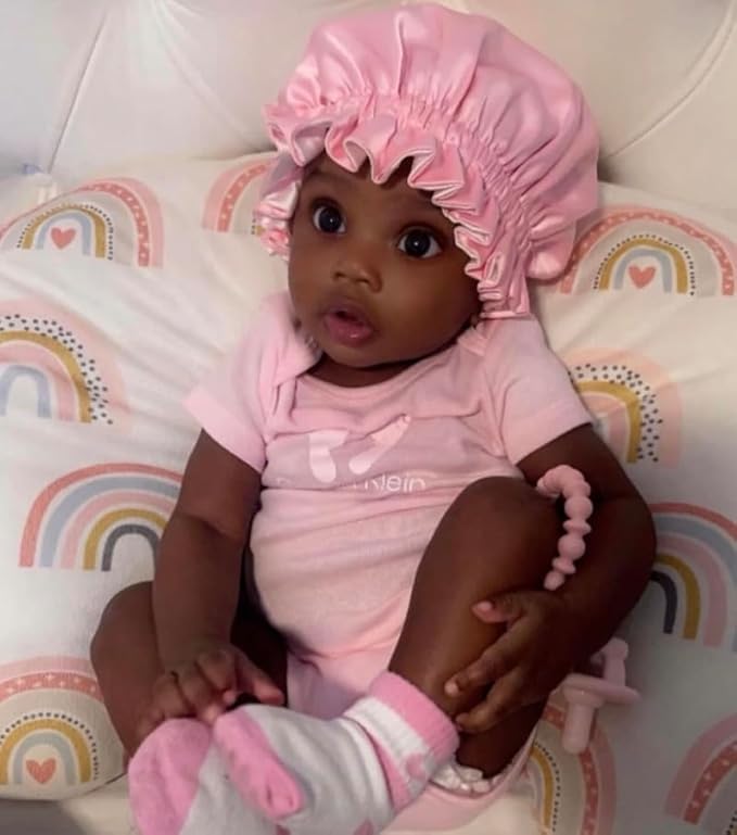 AKISS Baby Infant Newborn Toddler Satin Silk Hair Bonnet for Baby Girl Boy Sleeping Kids Cap Hat