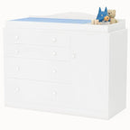 Changing Table with 4 Drawers and Open Storage Space, Drawer Changing Table