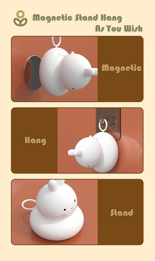 Night Light Kids, Cute Soft Glow Protect Eyes Kitten Night Light Lamp with 30mins Timer Rechargeable Nightlight for Kids Children Women Girls Toddler Bedroom Bedside Livingroom