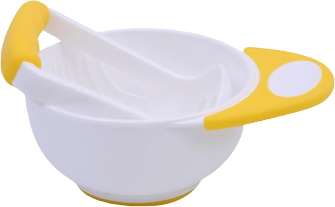 Baby Food Maker with Handle, Food Grade Large Capacity Puree Maker with Masher Non-Slip Heat Resistant Grinder for New Parents