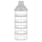 Accmor Formula Dispenser On The Go, 5 Compartments Stackable Formula Container for Travel, Baby Milk Powder Kids Snack Container, BPA Free