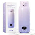 Portable Bottle Warmer 17oz Bottle Warmer for Travel, Fast Heating for Breast Milk Formula & Water, Long Battery Life &Large Capacity, Suitable for Baby Outdoor