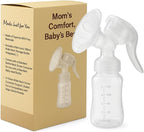 Manual Breast Pump – BPA Free - Portable & Silent Milk Extractor, Easy to Clean, Comfort Flange, Breastfeeding Essentials, Gift Set