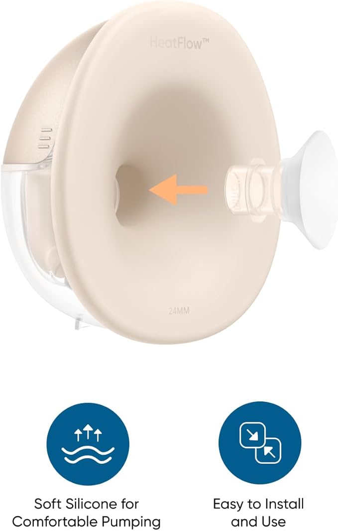 eufy Security Original 15mm Sizing Inserts (2-Pack) for Wearable Breast Pump S1/S1 Pro/E10/E20, Silicone Sizing Inserts, Easy to Install and Use, Comfortable and Precise Fit for Better Suction
