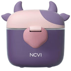NCVI Baby Formula Dispenser On The Go, Formula Container To Go, Formula Holder for Travel, Outdoor Picnic with Baby Infant, Portable Container for Milk Powder, Snacks, Candy, Fruits (Purple)