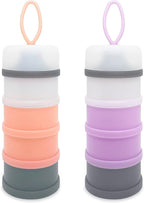 Baby Formula Dispenser, Formula Container, Portable Milk Powder Dispenser Container, Baby Feeding Travel Storage Container, Non-Spill Stackable Baby Snack Storage Container, BPA Free, 2 Packs