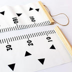 Kids Growth Chart, Wood Frame Fabric Canvas Height Measurement Ruler from Baby to Adult for Child's Room Decoration 7.9 x 79in (7.9 x 79in, Triange)