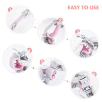 Socub Anti Lost Wrist Link with Key Lock for Kids, 6.56ft, 2 Pack, Pink and Blue