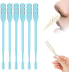 2-in-1 Nose Hair Trimmer for Daily Use,2026 Manual 360° Rotating Nostril Hair Removal Tool Double Sided Blade Travel Size,Nasal Hair Cutter for Women Men (Blue, 6 Pcs)