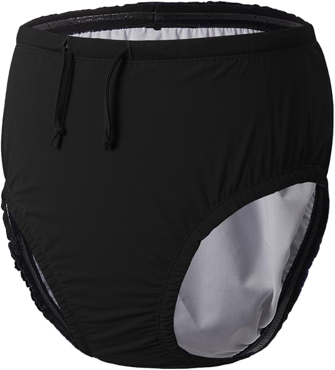 Youth Special Needs Reusable Swim Diapers Swimwear for Incontinence Cloth Diaper Covers Waterproof,Leakproof, Unisex (Black, 3-4T)
