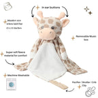 Love By Emi Baby Music Lovey Beige & White Giraffe, Baby Sleep Soother for Crib & Cuddle Bedtime, White Noise with Heartbeat & Lullaby, Plush Sound Toy, Stuffed Animal for Newborns, Infants & Toddlers