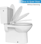 Toilet Seat Cover with Toddler Seat Round – Potty Training Toilet for Kids and Adults, Durable PP Toilet Seat with Built-in Child Potty Seat, Almond