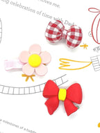Hair Clips for Girls 16 Pcs No Slip Assorted Barrettes for Kids Bows Pink Red Cute Hair Accessories for Little Girls Teens Toddlers Child Kids Gifts
