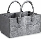 PandaEar Baby Diaper Caddy Organizer, Portable Travel Diaper Organizer, Nursery Caddy Basket with Divided Design