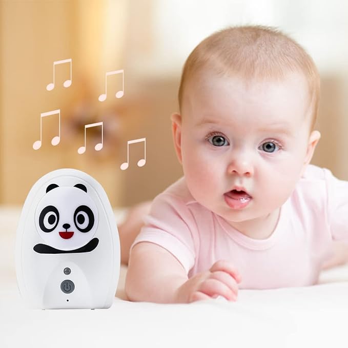 Audio Baby Monitor TimeFlys Twin Mustang Panda,Talk Back Intercom,Long Range up to 1000 ft,Temperature Monitoring and Warning,Lullabies,Rechargeable,Vibration,LCD Display,Night Light