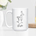 Awesome Horse Coffee Mug Gift for Horses Lovers Brother Sister Birthday Christmas, Personalized Horses Accent Teacup, Customized Name Horse Ceramic Mug 11Oz 15Oz, Cute Animal White Cup Gift For Kids