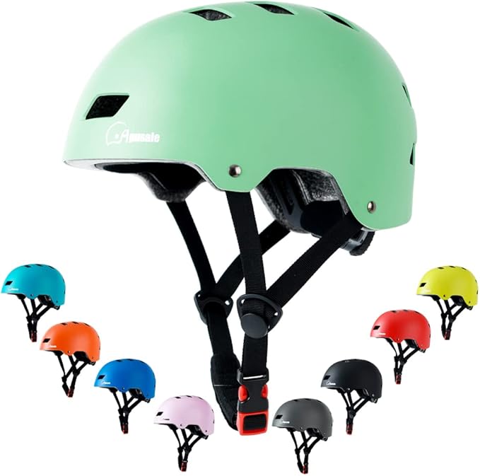Bike Skateboard Helmet, Adjustable and Multi-Sport for Skate Scooter, 3 Sizes for Adult Youth Kids Toddler