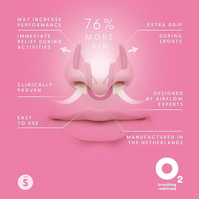 Airmax Unisex Sport Nasal Dilators One-Pack - Easy, Safe, and Comfortable Breathing Aid - Improves Airflow - Transparent - Small'