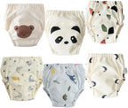 Baby Training Underpants,Soft Cotton Absorbent Potty Training Underwear For Baby Boys And Girls 6 Pack