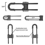 4 Pack Child Proof Sliding Cabinet Door Code Locks Baby Safety Cupboard Locks Adjustable U Shaped Cabinet Latches for Knob Handle Drawers Closet (4 PCS, Grey)