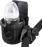Accmor Stroller Cup Holder with Phone Holder, Bike Cup Holder, Universal Cup Holder for Uppababy Nuna Doona Strollers, 2-in-1 Cup Phone Holder for Stroller, Bike, Wheelchair, Walker, Scooter
