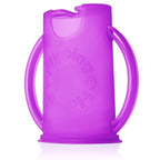 Flipping Holder Squeeze Proof Food Pouch Holder for Toddlers, Babies, Kids, Mess Free No Squeeze Juice Box Drink and Applesauce Snack Holder with Easy Grip Handles and Lid