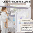 omzer Bed Rail for Toddlers - Toddler Bed Rails with Double Child Lock - Bed Rail for Baby Kids with Pattern - Height Adjustment Guard Rails for Twin Size Bed - 3 Pack, 39x75x75”