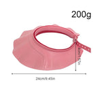 Baby Shower Cap - 2 Piece Adjustable Head Strap | Bath Visor Toddler | Splash Guard Eye Shield, Bathing Safety Aid for Children Home Bathroom Sink Use with Comfortable Fit