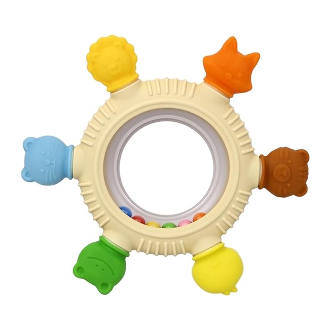Baby Teething Toy for Babies 0-3-6-12,18 Months, BPA Free Silicone Baby Teething Ring for Teething Relief