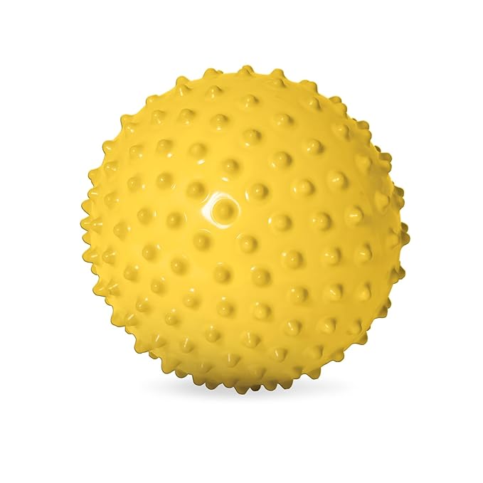 Edushape Original Sensory Ball - 7" Yellow Baby Ball Enhances Gross Motor Skills for Kids 6 Months & Up