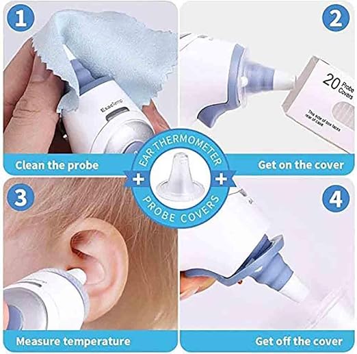 1000 Pack Ear Thermometer Covers Disposable Refill Lens Filters Caps Probe Cover Compatible for All B raun Models Digital Thermometers Sleeve (Updated Version)