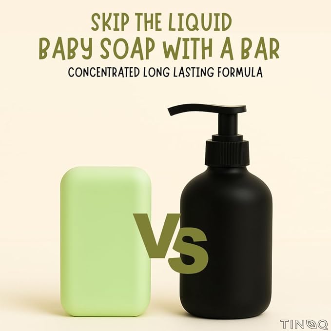 Hypoallergenic Organic Baby Soap Bar - Chamomile & Green Tea Oil - Gentle Cleansing Body Wash for Sensitive Skin | Babies, Toddlers, and Kids | 3-Pack