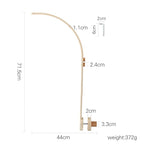 Baby Crib Mobile Arm - Wooden Baby Mobile Crib Holder for Hanging Baby Crib Attachment for Nursery Decor (Curved Structural Arm)