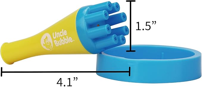 Uncle Bubble Mini Bubble Blower - Family Pack of 3 Confetti Bubbler, Fun Summer Toys for Toddler, Girls and Boys, Blow Thousands of Mini Bubbles in One Breath