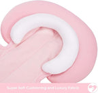 COOLBEBE New 2-in-1 Babybody Supports for Baby Newborn Infants - Extra Soft Stroller Cushion Pads Car Seat Insert, Perfect for Carseats, Strollers, Swings, Pink