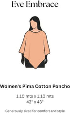 Privacy Nursing Cover Poncho Peruvian Pima Cotton – Soft Peach 4-in-1: Breathable Shawl, Breastfeeding Accessories, Pumping Accessories, Scarf, Summer Nursing Cover Up.