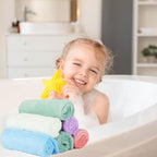 20 Pack 10x10 Inches Microfiber Coral Fleece Baby Washcloths,Extra Absorbent,Soft Wash Clothes,Bath Face Towel for Newborn,Infant and Toddlers (Muticolor)