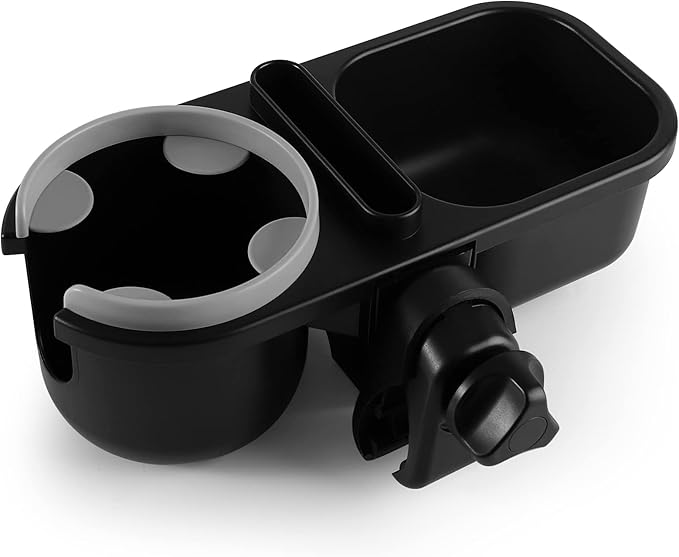 Accmor Stroller Cup Holder with Tray, Universal Cup Holder, Bike Bottle Holder, 360° Rotatable Large Caliber Drinks Holder for Stroller, Bike, Wheelchair, Walker