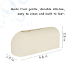 Faucet Cover Bathtub for Baby, Soft Silicone Tub Spout Cover, Faucet Protector for Kids, Bath Spout Guard for Baby, Toddler Tub Faucet Cover, Water Spout Cover for Child Safety, Universal Fit (Ivory)