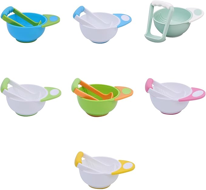 Baby Food Masher Bowl Toddler Grinding With Handle Set Mill Vegetable Puree Infant Puree Maker