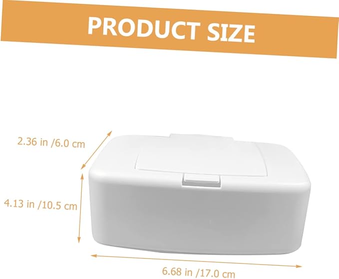 Wipe Storage Box - Refillable Baby Wipes Dispenser with Nonslip Base for One-Handed Use Ideal for Living Room Baby Room Kitchen and Bathroom