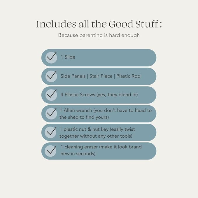 PLAYSMOL Slope Slide for Kids, Indoor/Outdoor Toddler Slide with Handles, Foldable for Easy Storage, Freestanding Playground Toy for Ages 3+