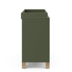 Storkcraft California 3-Drawer Chest with Removable Changing Topper (Olive with Driftwood) – GREENGUARD Gold Certified, Interlocking Drawer System, Pre-Installed Tracks, Easy Assembly